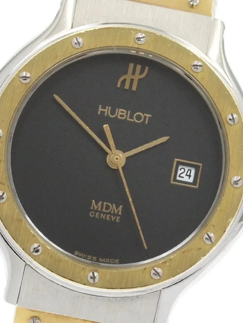 HUBLOT MDM Classic 1391.2 K18YGBezel black Dial Quartz Ladies Watch_972208